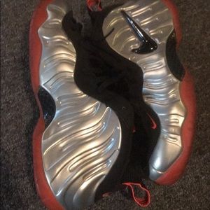Silver Foamposite sneakers